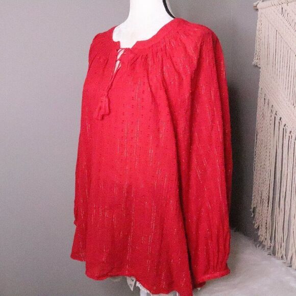 Old Navy | Long Sleeve Loose Fit Peasant Top Large - Picture 1 of 6